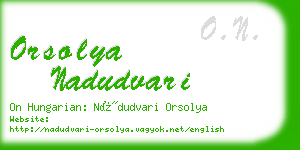 orsolya nadudvari business card